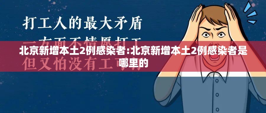 北京新增本土2例感染者:北京新增本土2例感染者是哪里的