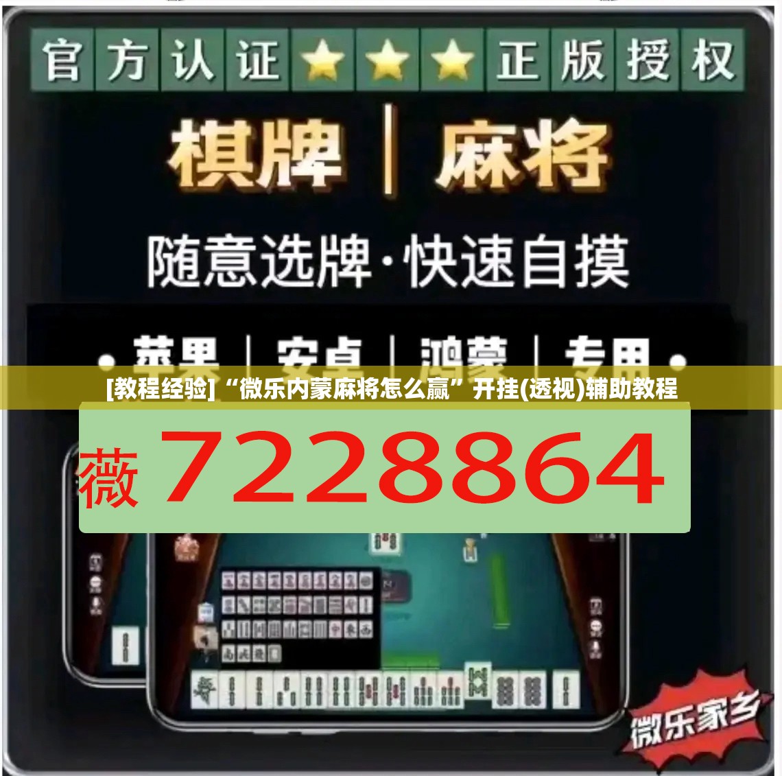 [教程经验]“微乐内蒙麻将怎么赢”开挂(透视)辅助教程