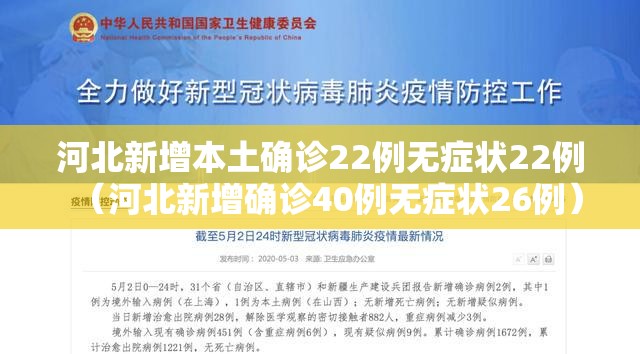河北新增本土确诊22例无症状22例（河北新增确诊40例无症状26例）