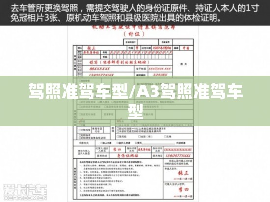 驾照准驾车型/A3驾照准驾车型 驾照准驾车型/A3驾照准驾车型