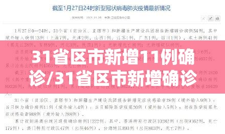 31省区市新增11例确诊/31省区市新增确诊10例 含本土1例 31省区市新增11例确诊/31省区市新增确诊10例 含本土1例
