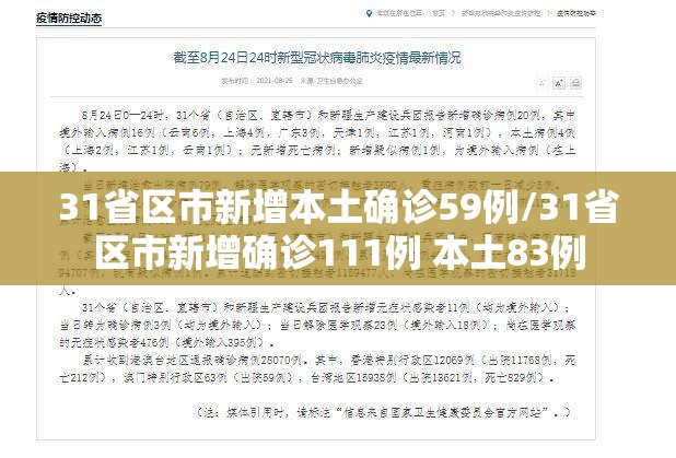 31省区市新增本土确诊59例/31省区市新增确诊111例 本土83例 31省区市新增本土确诊59例/31省区市新增确诊111例 本土83例