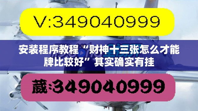 安装程序教程“财神十三张怎么才能牌比较好	”其实确实有挂