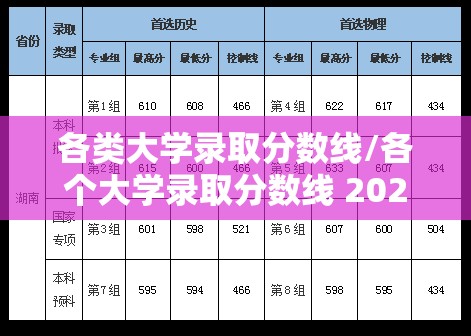 各类大学录取分数线/各个大学录取分数线 2021 各类大学录取分数线/各个大学录取分数线 2021