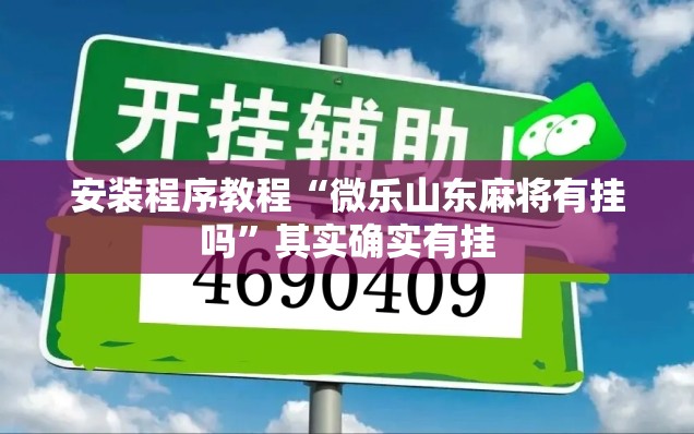 安装程序教程“微乐山东麻将有挂吗”其实确实有挂