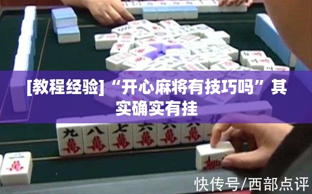 [教程经验]“开心麻将有技巧吗”其实确实有挂