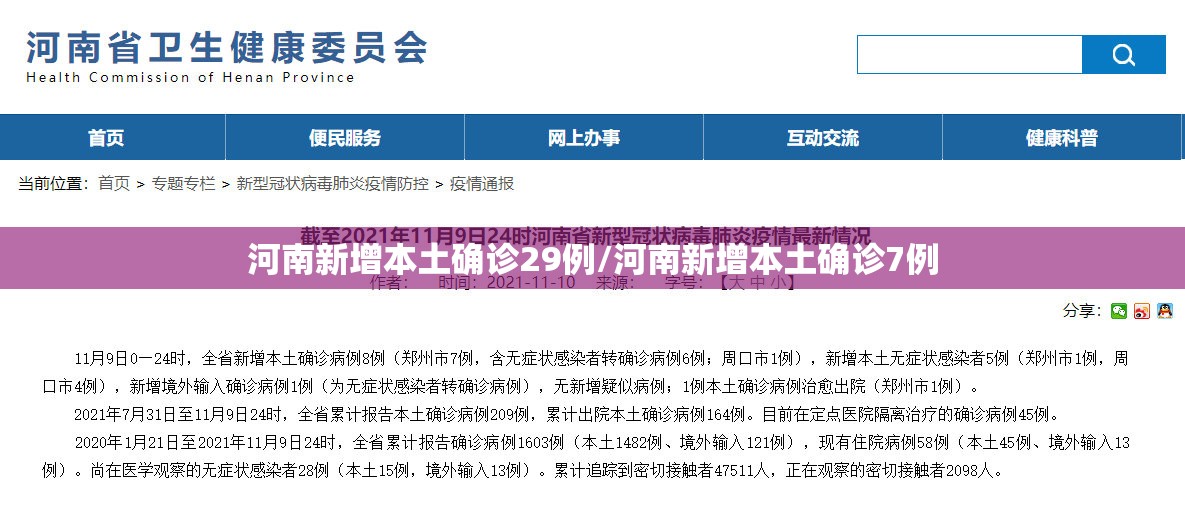 河南新增本土确诊29例/河南新增本土确诊7例 河南新增本土确诊29例/河南新增本土确诊7例