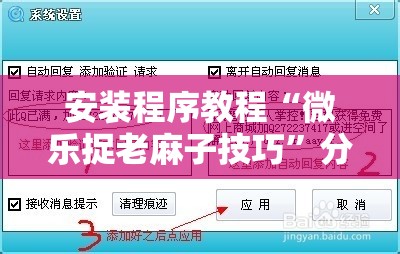 安装程序教程“微乐捉老麻子技巧	”分享装挂详细步骤