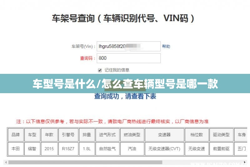 车型号是什么/怎么查车辆型号是哪一款