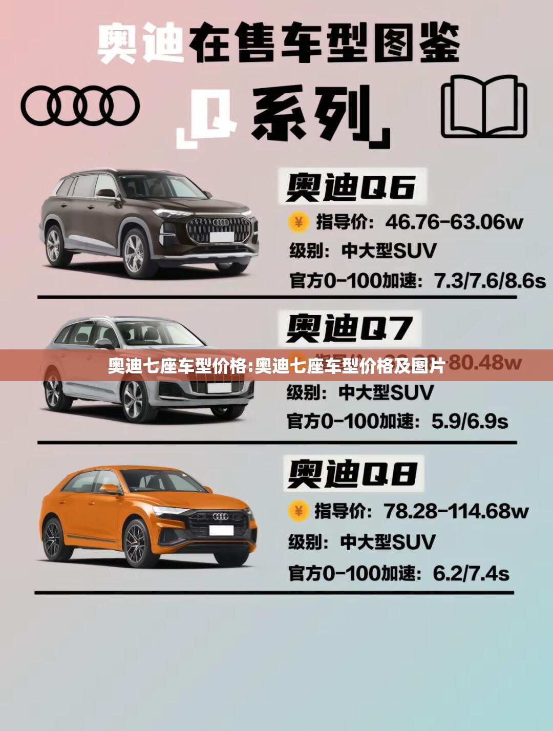 奥迪七座车型价格:奥迪七座车型价格及图片