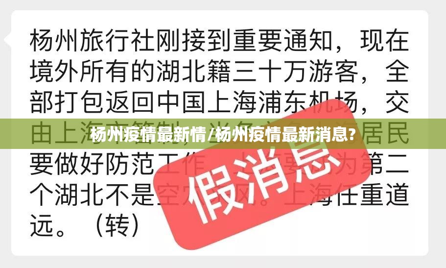 杨州疫情最新情/杨州疫情最新消息? 杨州疫情最新情/杨州疫情最新消息?