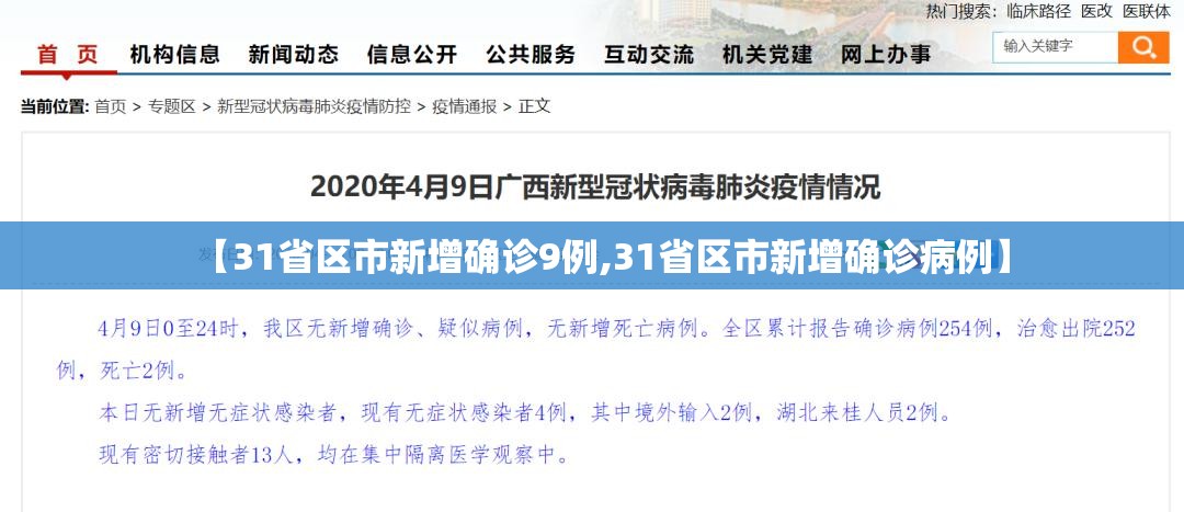 【31省区市新增确诊9例,31省区市新增确诊病例】