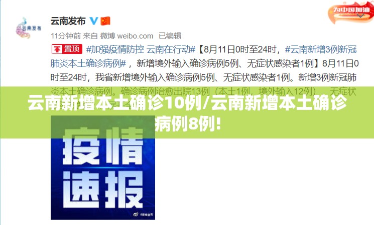 云南新增本土确诊10例/云南新增本土确诊病例8例!