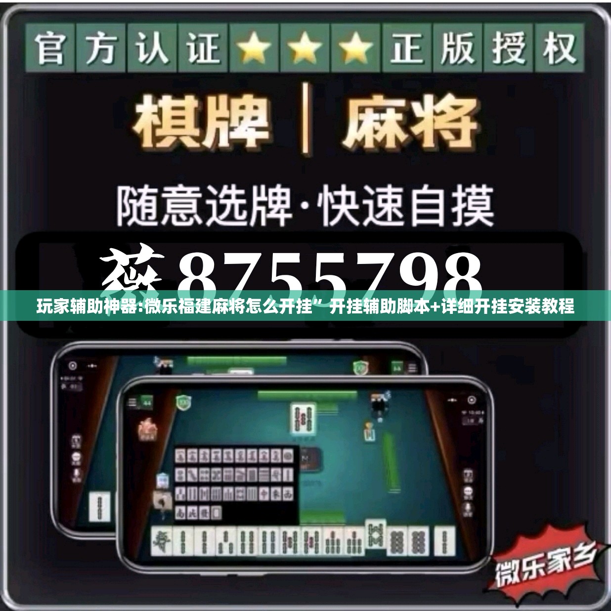 玩家辅助神器:微乐福建麻将怎么开挂	”开挂辅助脚本+详细开挂安装教程