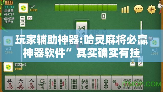 玩家辅助神器:哈灵麻将必赢神器软件	”其实确实有挂