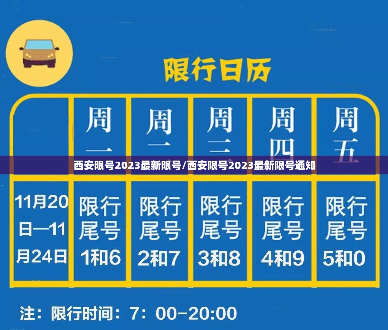 西安限号2023最新限号/西安限号2023最新限号通知