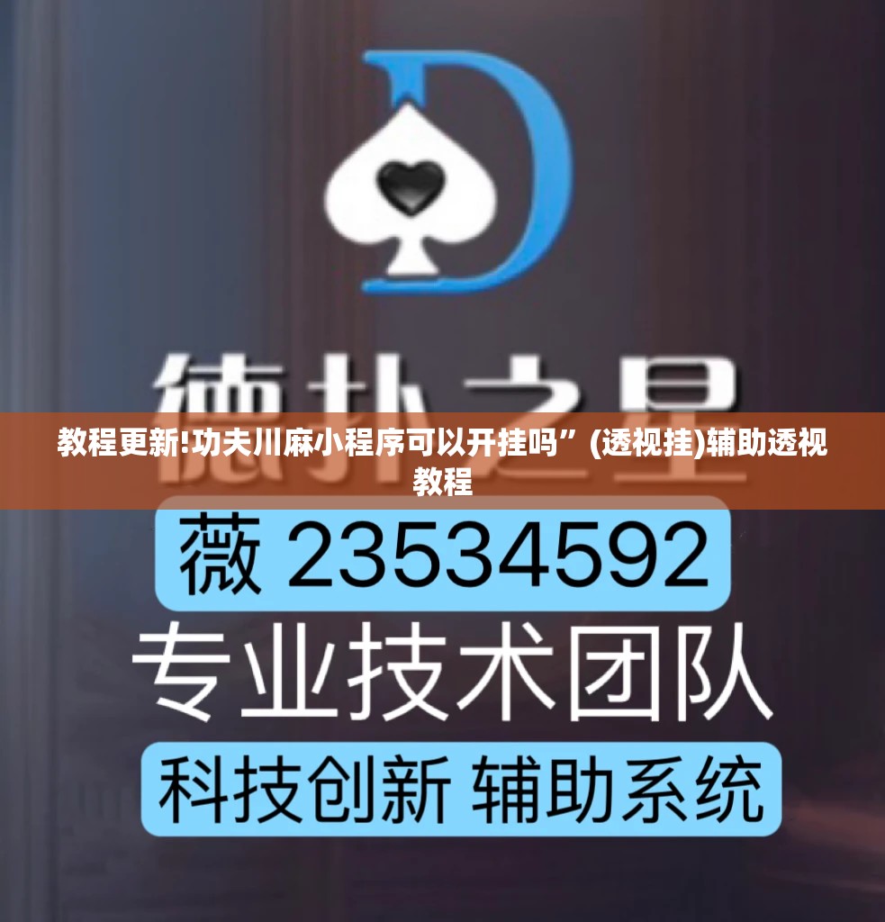 教程更新!功夫川麻小程序可以开挂吗”(透视挂)辅助透视教程