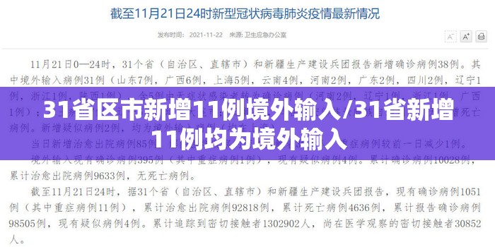 31省区市新增11例境外输入/31省新增11例均为境外输入 31省区市新增11例境外输入/31省新增11例均为境外输入