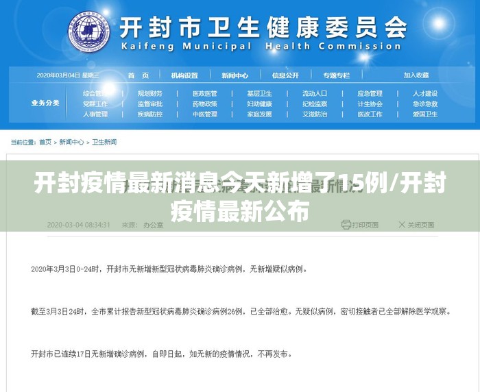 开封疫情最新消息今天新增了15例/开封疫情最新公布 开封疫情最新消息今天新增了15例/开封疫情最新公布