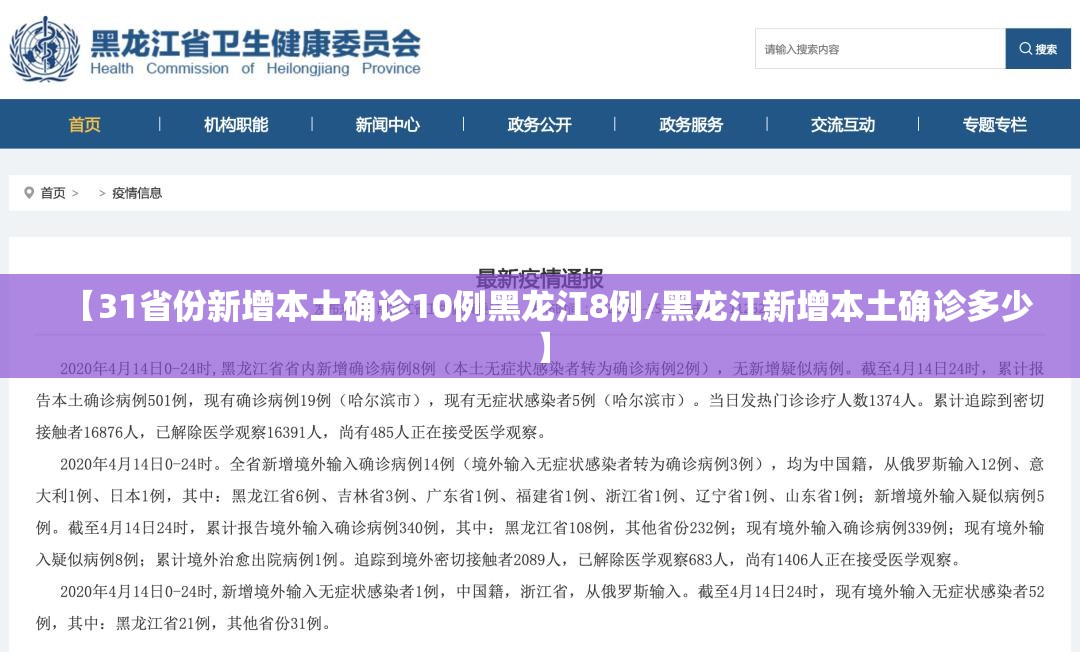 【31省份新增本土确诊10例黑龙江8例/黑龙江新增本土确诊多少】 【31省份新增本土确诊10例黑龙江8例/黑龙江新增本土确诊多少】