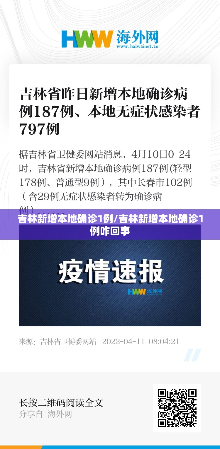 吉林新增本地确诊1例/吉林新增本地确诊1例咋回事 吉林新增本地确诊1例/吉林新增本地确诊1例咋回事