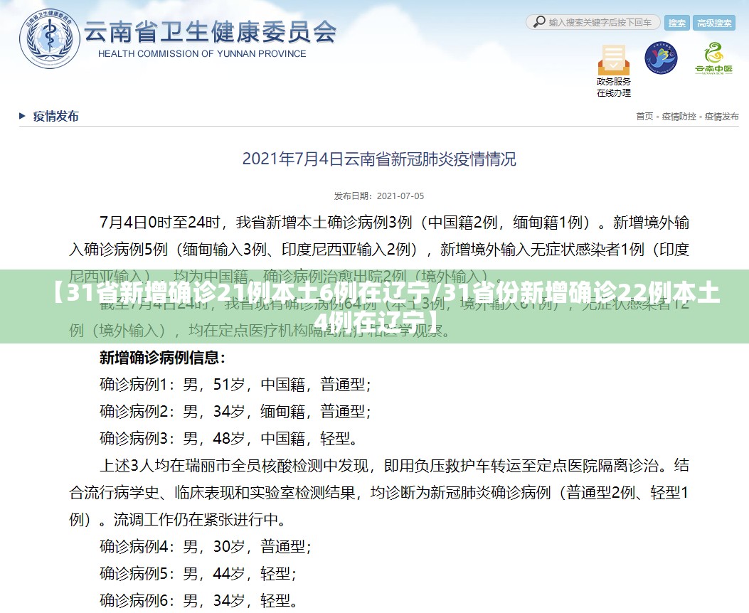【31省新增确诊21例本土6例在辽宁/31省份新增确诊22例本土4例在辽宁】 【31省新增确诊21例本土6例在辽宁/31省份新增确诊22例本土4例在辽宁】