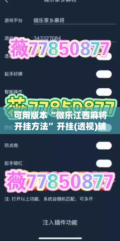 可用版本“微乐江西麻将开挂方法”开挂(透视)辅助神器