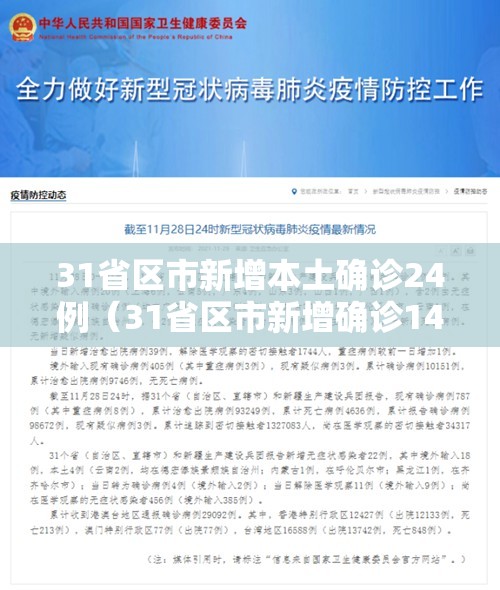 31省区市新增本土确诊24例(31省区市新增确诊14例 其中本土9例) 31省区市新增本土确诊24例(31省区市新增确诊14例 其中本土9例)