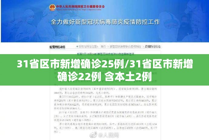 31省区市新增确诊25例/31省区市新增确诊22例 含本土2例 31省区市新增确诊25例/31省区市新增确诊22例 含本土2例