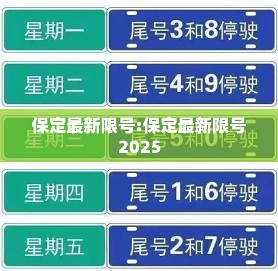保定最新限号:保定最新限号2025 保定最新限号:保定最新限号2025