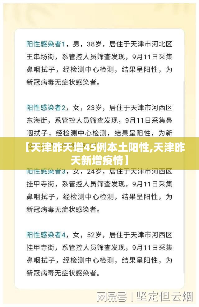 【天津昨天增45例本土阳性,天津昨天新增疫情】 【天津昨天增45例本土阳性,天津昨天新增疫情】