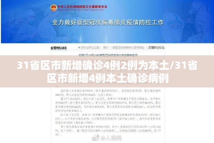 31省区市新增确诊4例2例为本土/31省区市新增4例本土确诊病例 31省区市新增确诊4例2例为本土/31省区市新增4例本土确诊病例