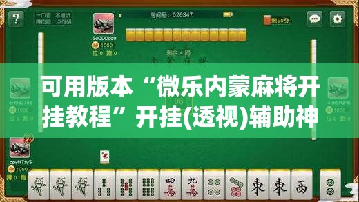 可用版本“微乐内蒙麻将开挂教程	”开挂(透视)辅助神器