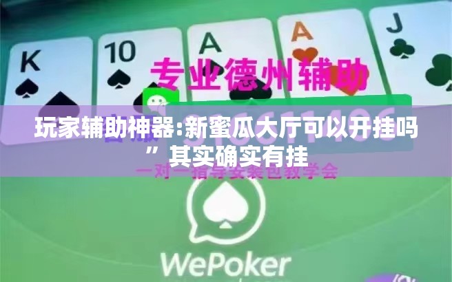 玩家辅助神器:新蜜瓜大厅可以开挂吗”其实确实有挂