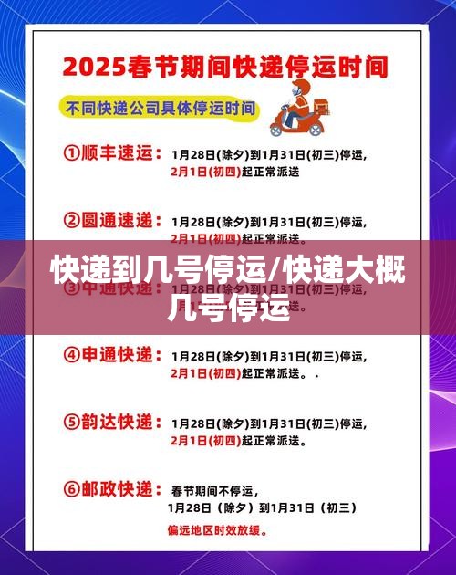 快递到几号停运/快递大概几号停运