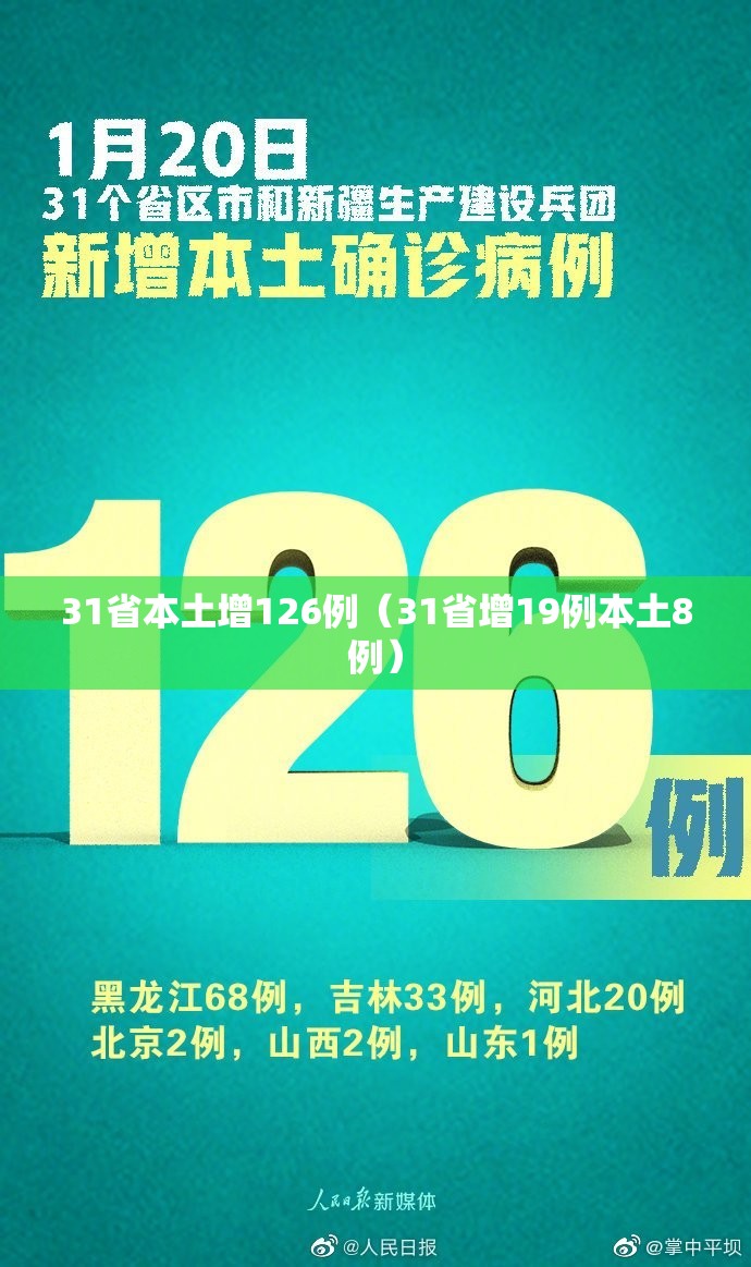 31省本土增126例(31省增19例本土8例) 31省本土增126例(31省增19例本土8例)