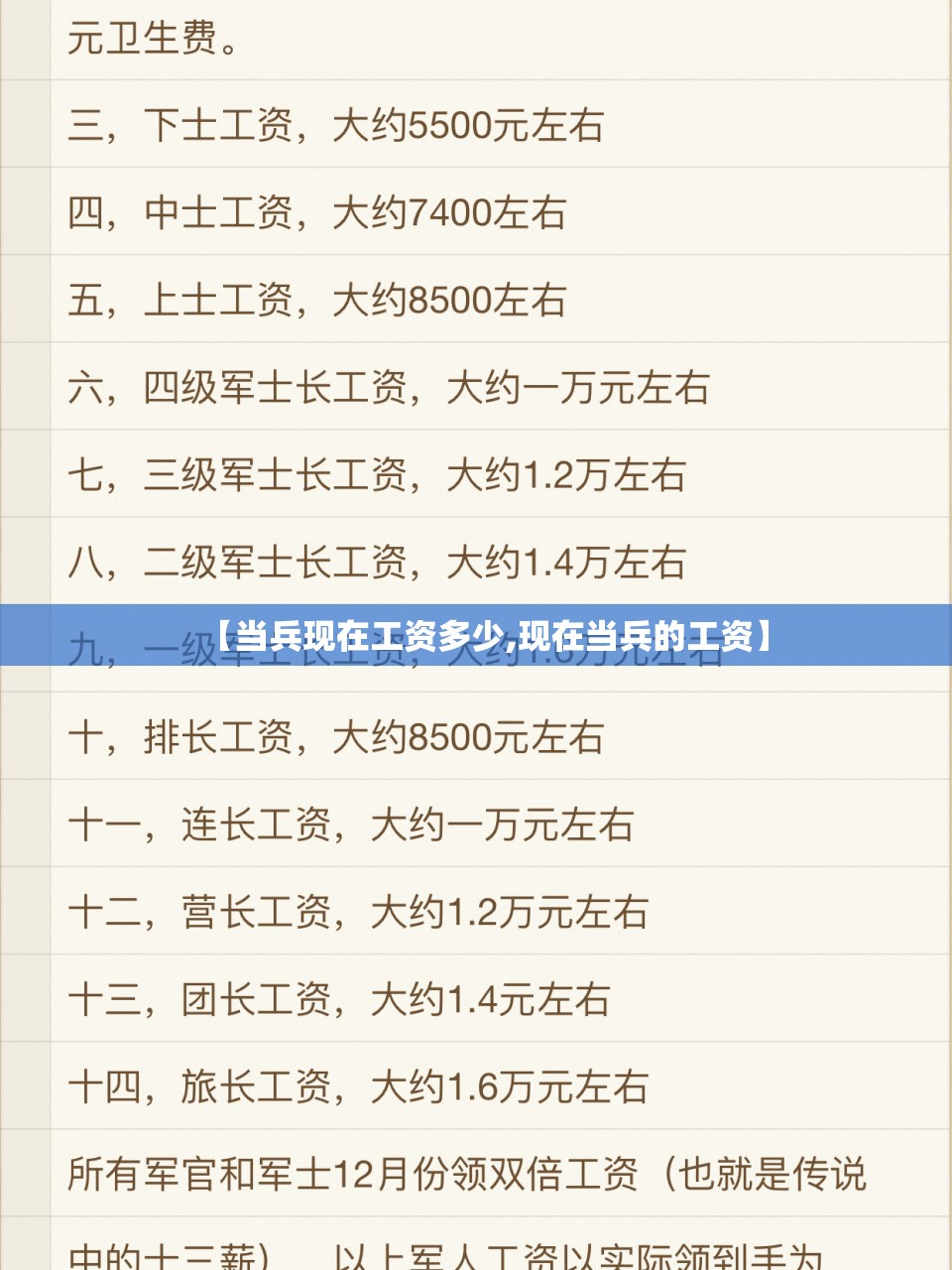 【当兵现在工资多少,现在当兵的工资】 【当兵现在工资多少,现在当兵的工资】