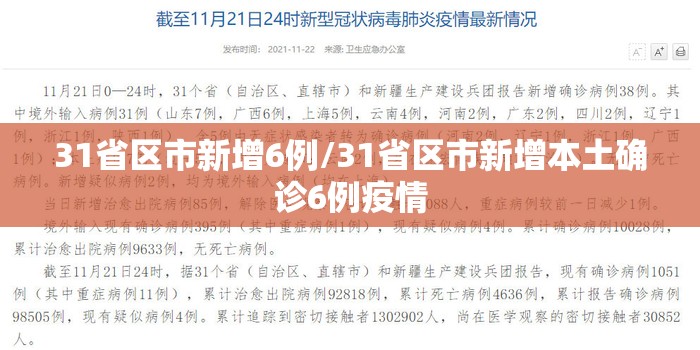 31省区市新增6例/31省区市新增本土确诊6例疫情 31省区市新增6例/31省区市新增本土确诊6例疫情