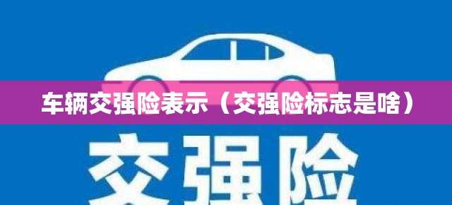车辆交强险表示（交强险标志是啥）