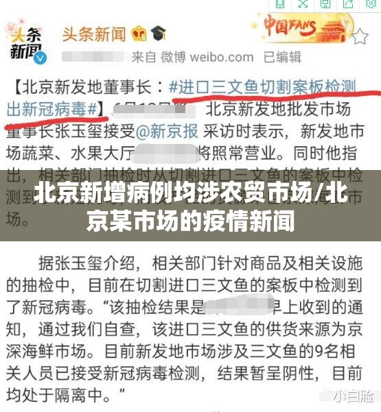 北京新增病例均涉农贸市场/北京某市场的疫情新闻