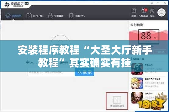 安装程序教程“大圣大厅新手教程”其实确实有挂