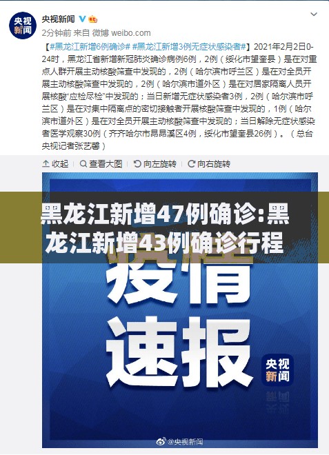 黑龙江新增47例确诊:黑龙江新增43例确诊行程 黑龙江新增47例确诊:黑龙江新增43例确诊行程