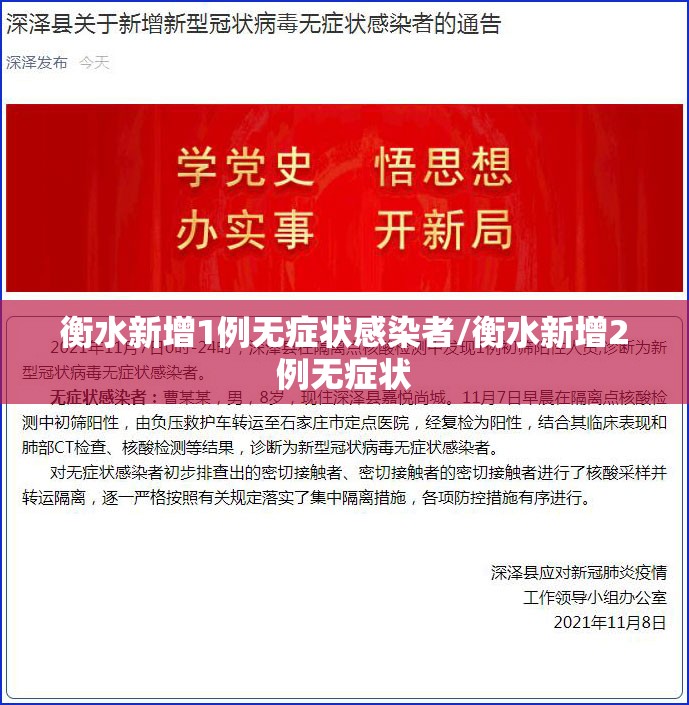 衡水新增1例无症状感染者/衡水新增2例无症状 衡水新增1例无症状感染者/衡水新增2例无症状