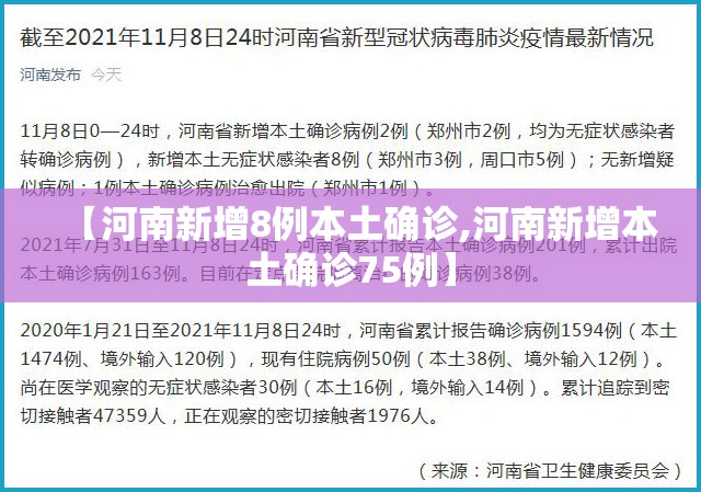 【河南新增8例本土确诊,河南新增本土确诊75例】