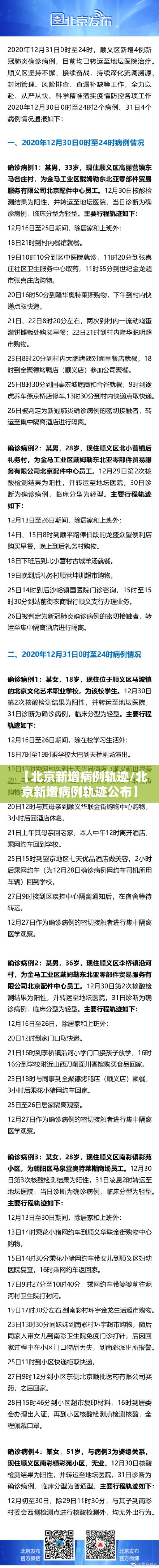 【北京新增病例轨迹/北京新增病例轨迹公布】 【北京新增病例轨迹/北京新增病例轨迹公布】
