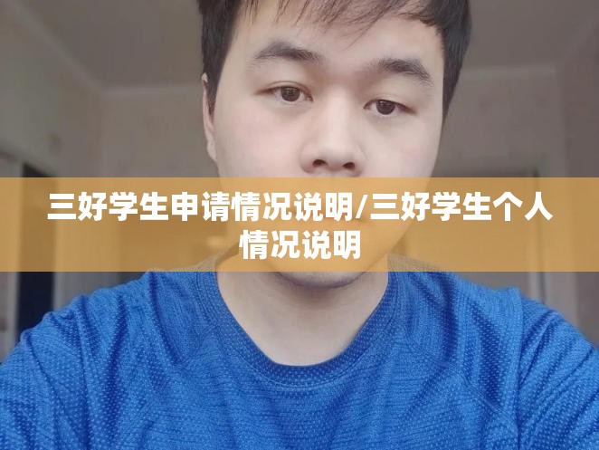 三好学生申请情况说明/三好学生个人情况说明 三好学生申请情况说明/三好学生个人情况说明