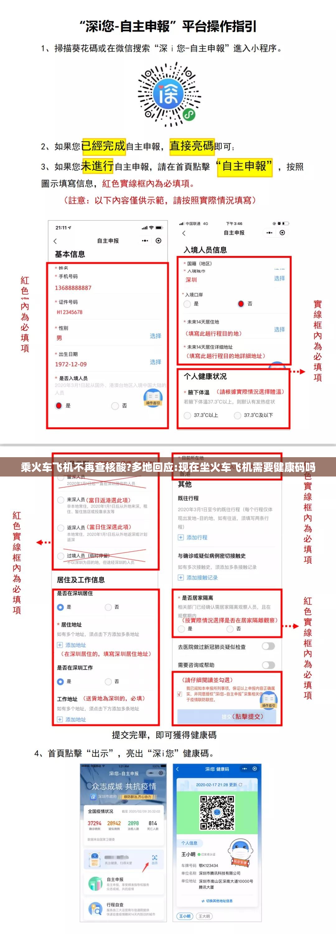 乘火车飞机不再查核酸?多地回应:现在坐火车飞机需要健康码吗