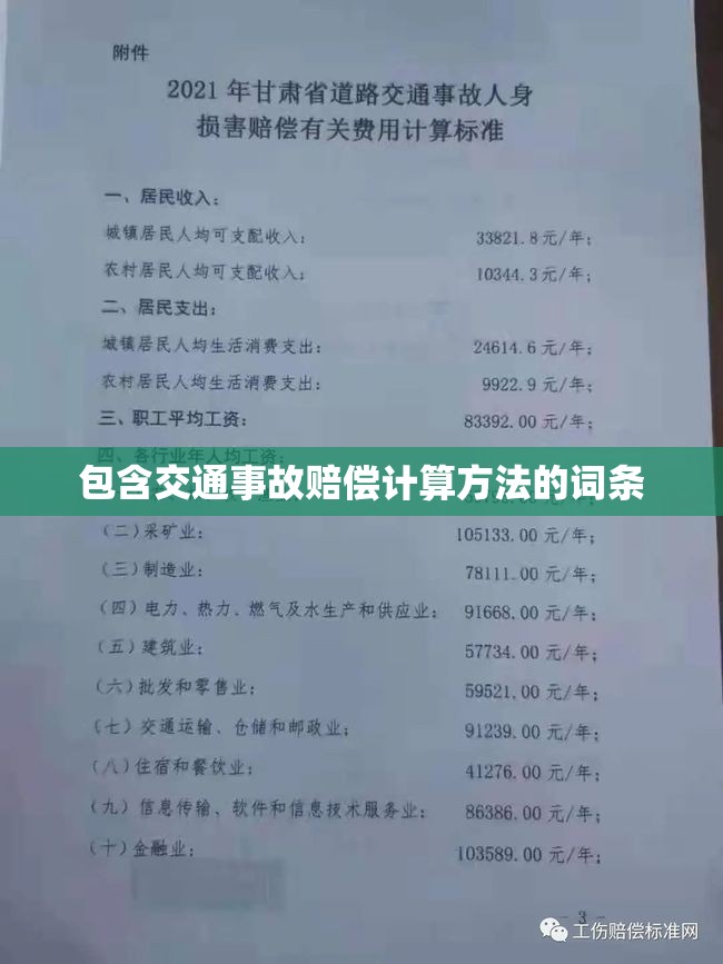 包含交通事故赔偿计算方法的词条 包含交通事故赔偿计算方法的词条