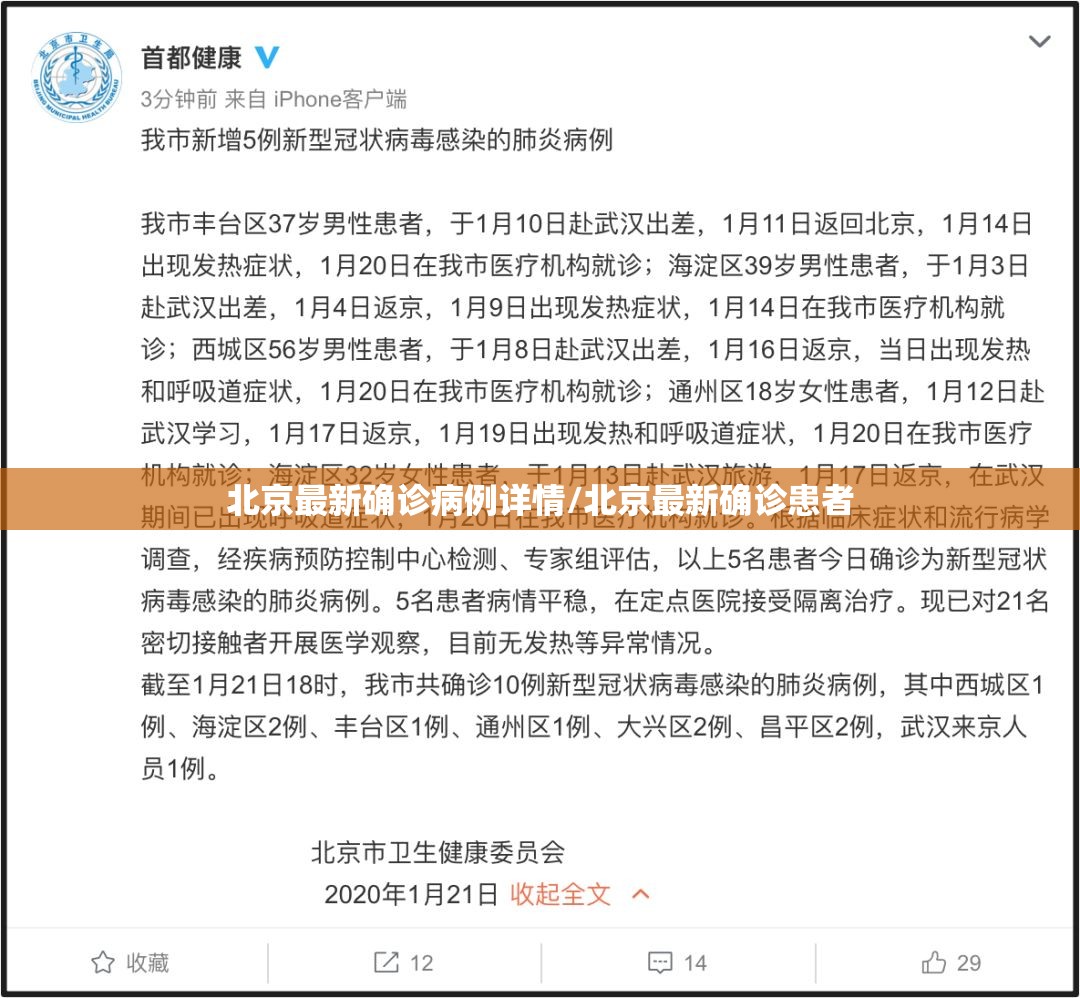 北京最新确诊病例详情/北京最新确诊患者