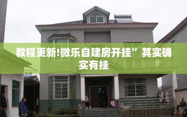 教程更新!微乐自建房开挂”其实确实有挂